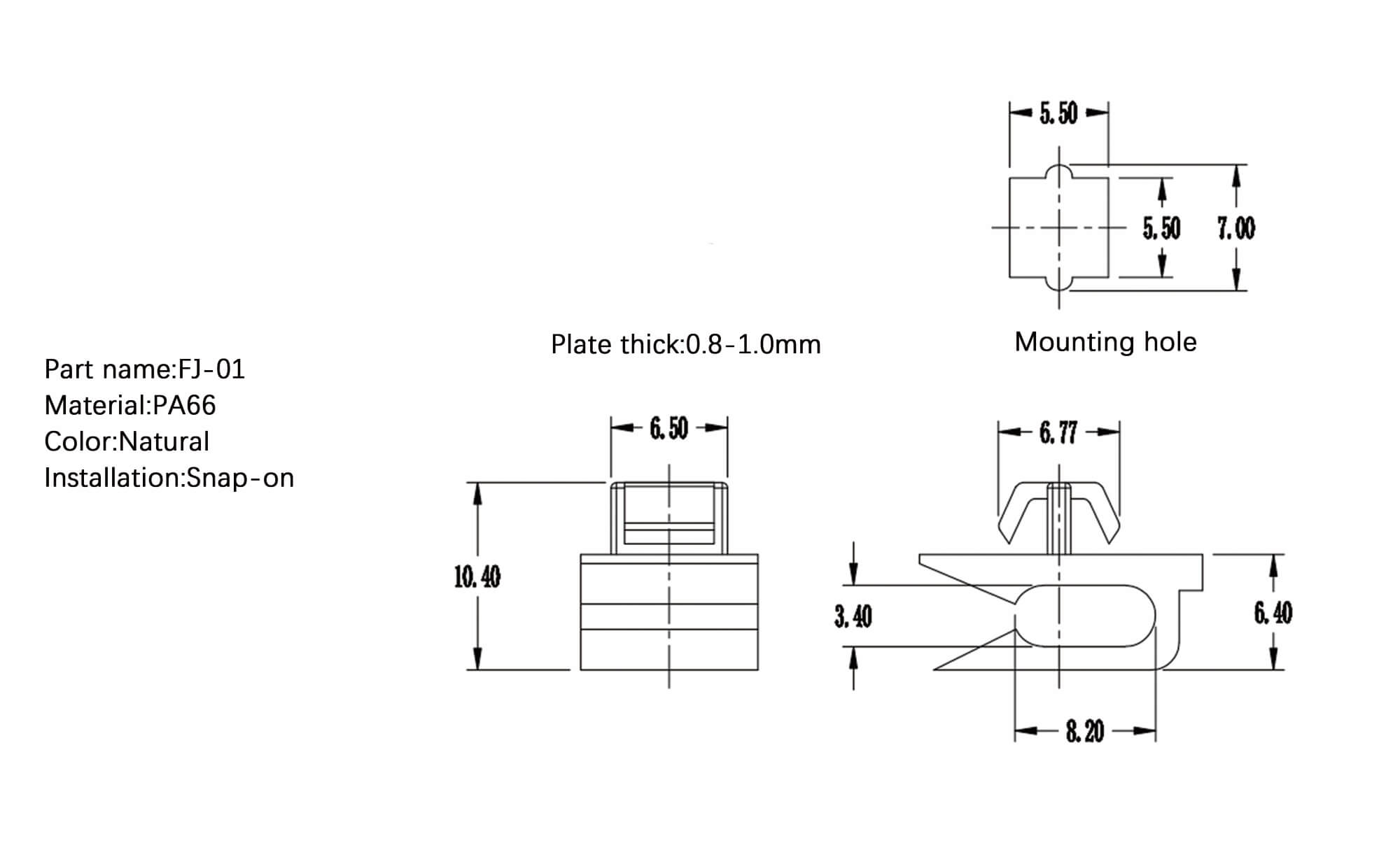 Plastic Wire Mount FJ-01